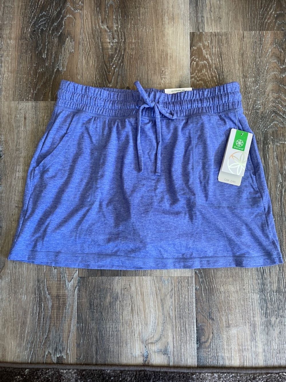 Gaiam Baja Blue Heather movement skort - Drawstring with pockets